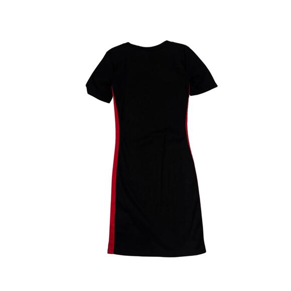 Divided by H&M Black Ribbed Midi Knit Shirt Dress Size 4 Sporty Casual Y2K - Picture 2 of 3